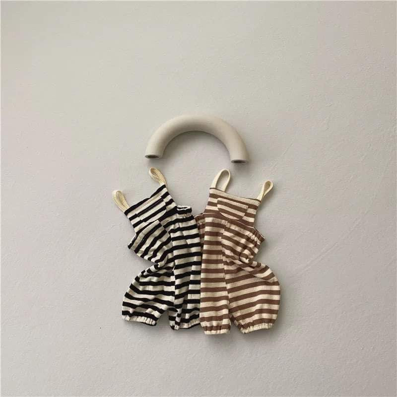 Brown Stripe Romper
