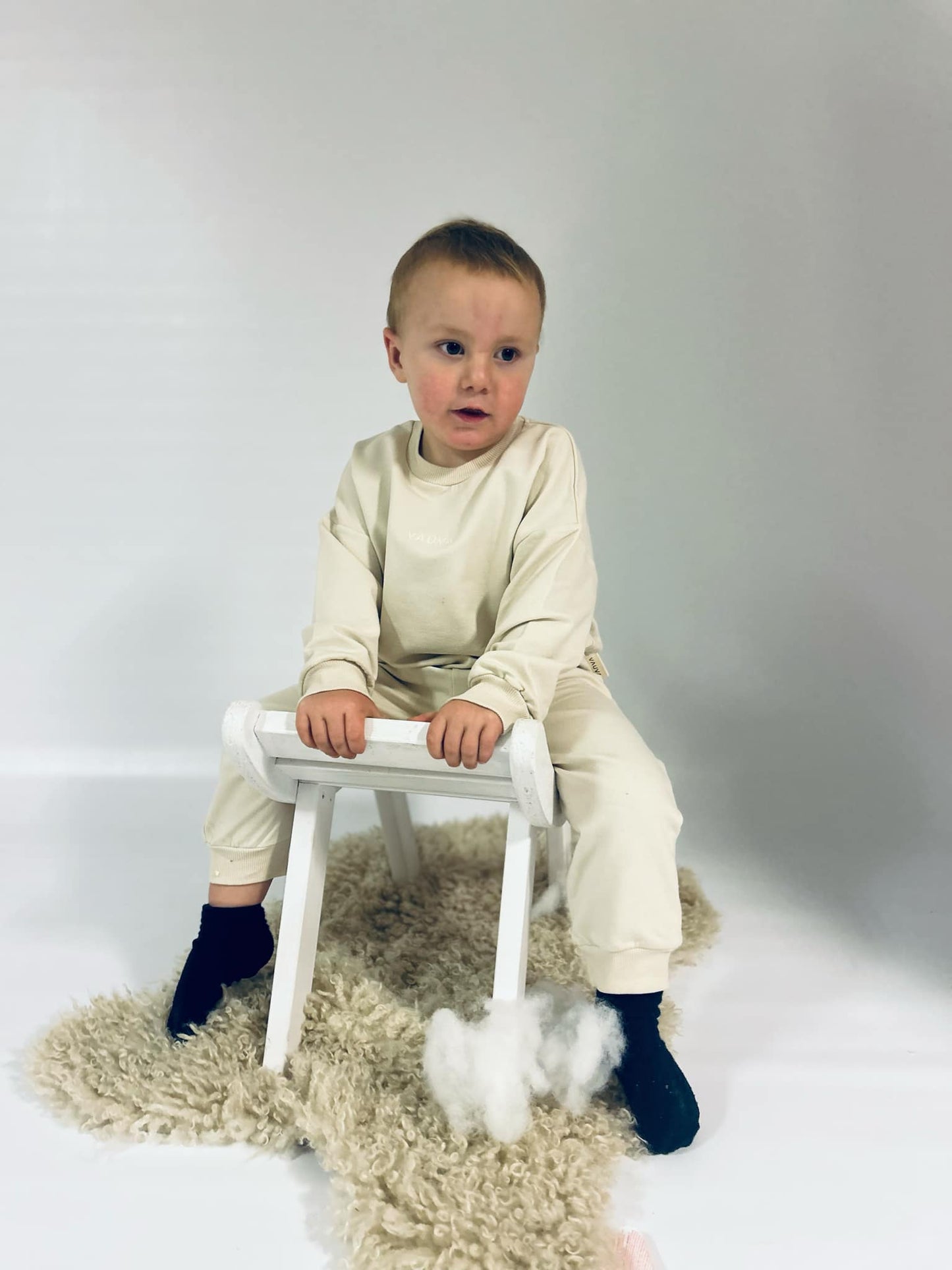 Cream Tracksuit - 2 Piece Set