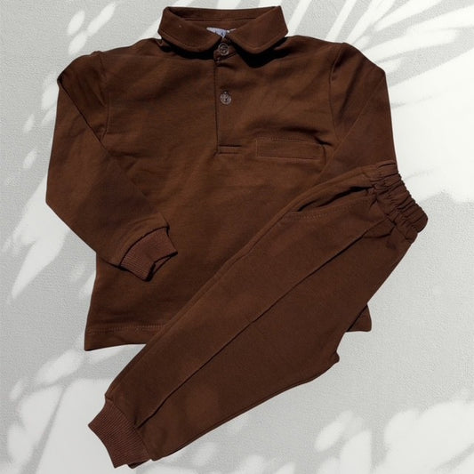 The Little Cub Polo Set – Mocha Edition