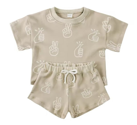 Peace & Play children Summer Set – Beige
