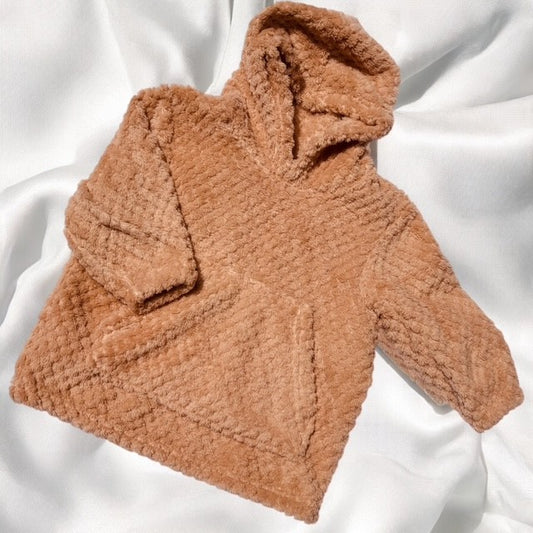 The Snuggle Cub Snoodie – Caramel Fleece Edition